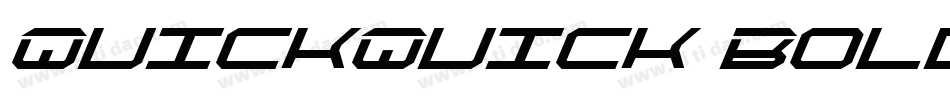 QuickQuick Bold字体转换